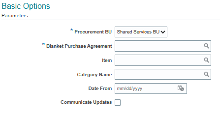 Retroactive price-update options for updating purchase orders and related documents